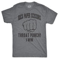 Mens Rock Paper Scissors Throat Punch T shirt Funny Sarcastic Hilarious Novelty Unisex T-shirt, Sweatshirt, Hoodie, Long Sleeve Tee - T-Shirt, Sweatshirt, Hoodie