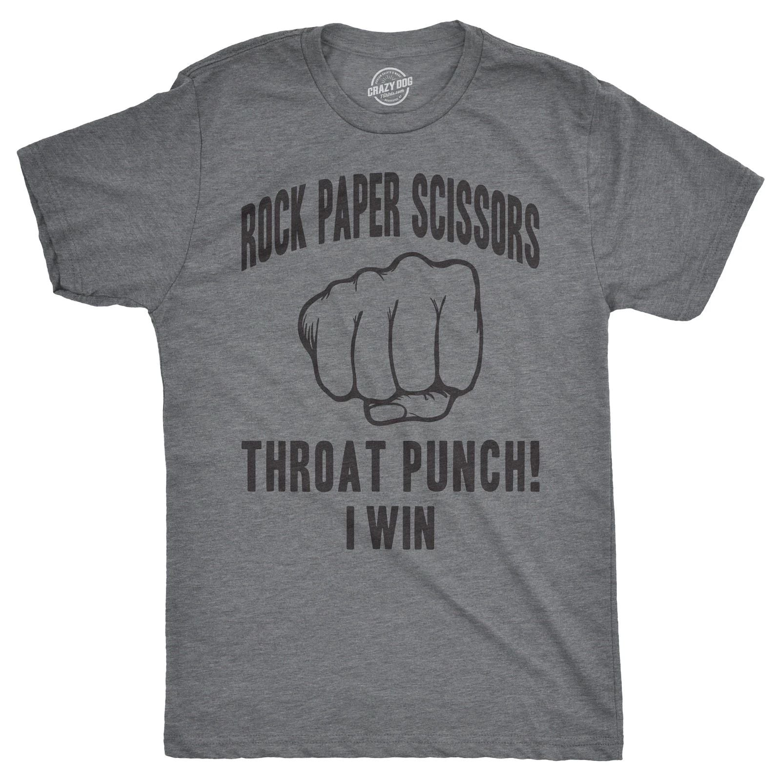 Mens Rock Paper Scissors Throat Punch T shirt Funny Sarcastic Hilarious Novelty Unisex T-shirt, Sweatshirt, Hoodie, Long Sleeve Tee - T-Shirt, Sweatshirt, Hoodie
