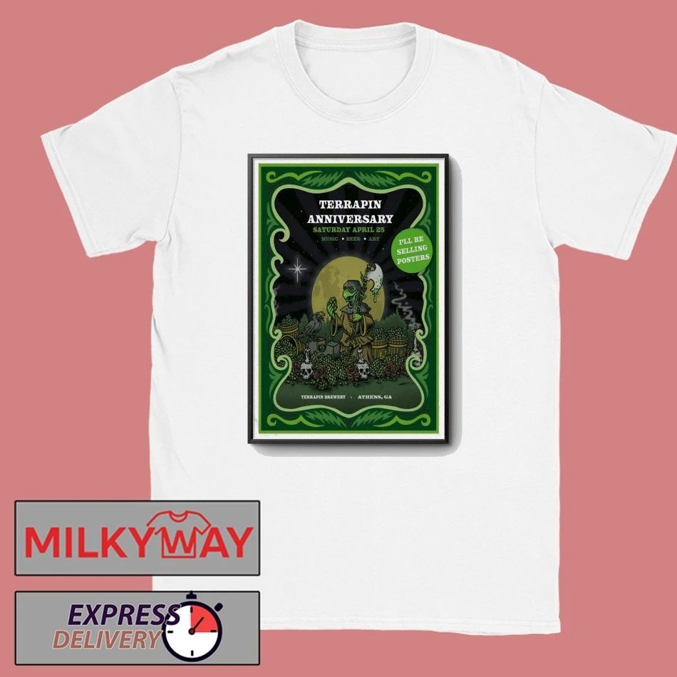 Apr 25 2026 Terrapin Anniversary Poster Athens, GA shirt Unisex T-shirt, Sweatshirt, Hoodie, Long Sleeve Tee - T-Shirt, Sweatshirt, Hoodie