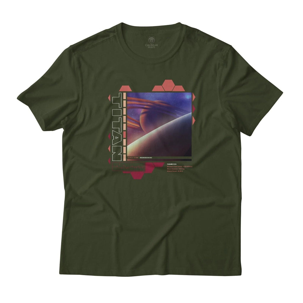 Titan Saturn's Largest Moon Art Aesthetic Graphic T-Shirt Lightweight Cotton Unisex T-shirt, Sweatshirt, Hoodie, Long Sleeve Tee - T-Shirt, Sweatshirt, Hoodie