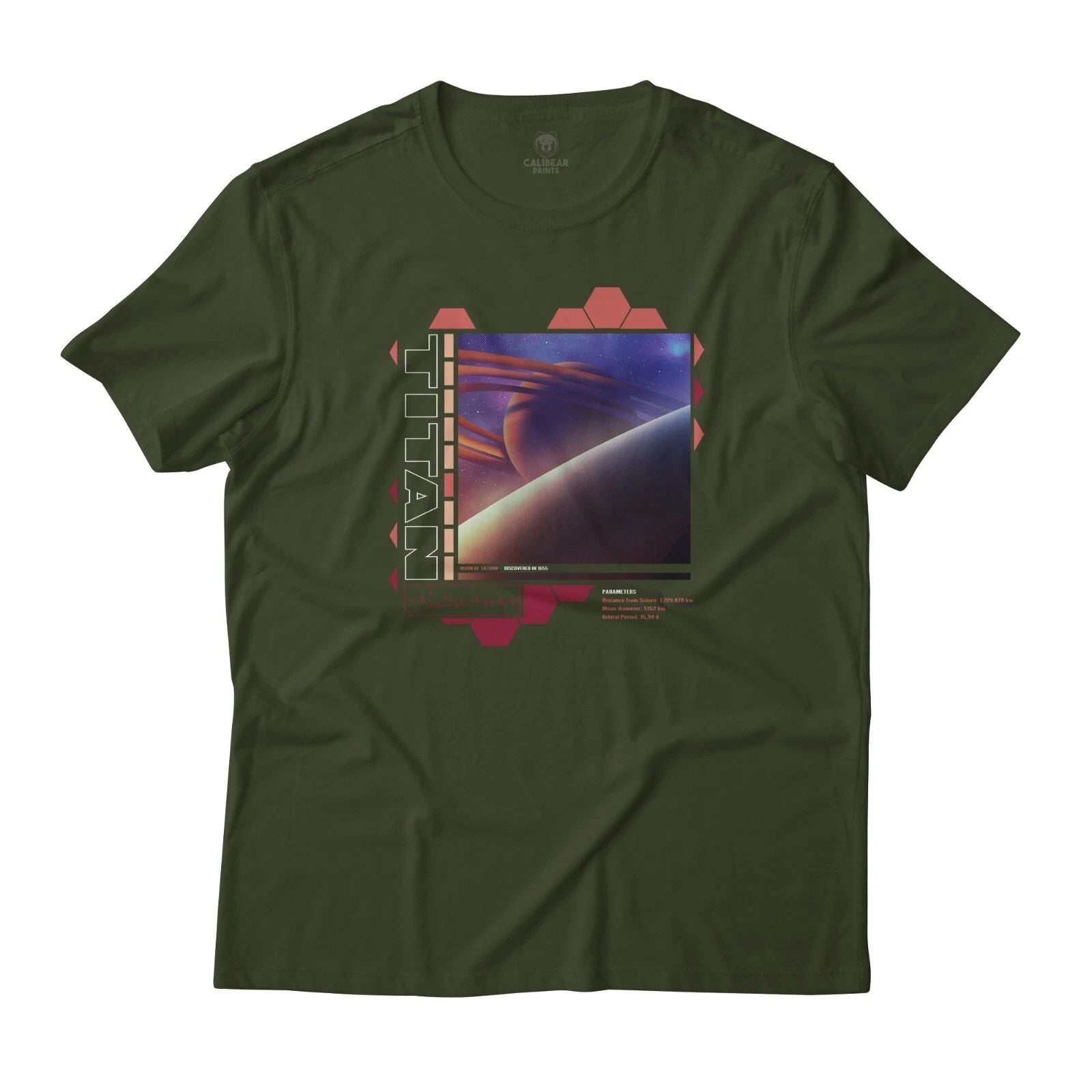 Titan Saturn's Largest Moon Art Aesthetic Graphic T-Shirt Lightweight Cotton Unisex T-shirt, Sweatshirt, Hoodie, Long Sleeve Tee - T-Shirt, Sweatshirt, Hoodie