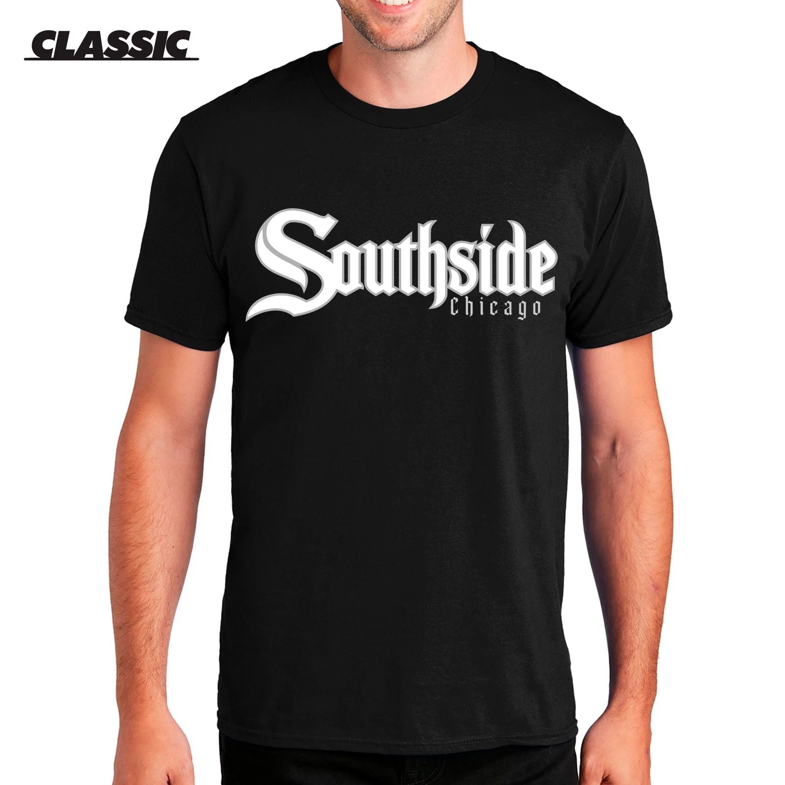 Southside Chicago Black Classic T-Shirt - White Sox Mlb Baseball Tee Shirt South Unisex T-shirt, Sweatshirt, Hoodie, Long Sleeve Tee - T-Shirt, Sweatshirt, Hoodie