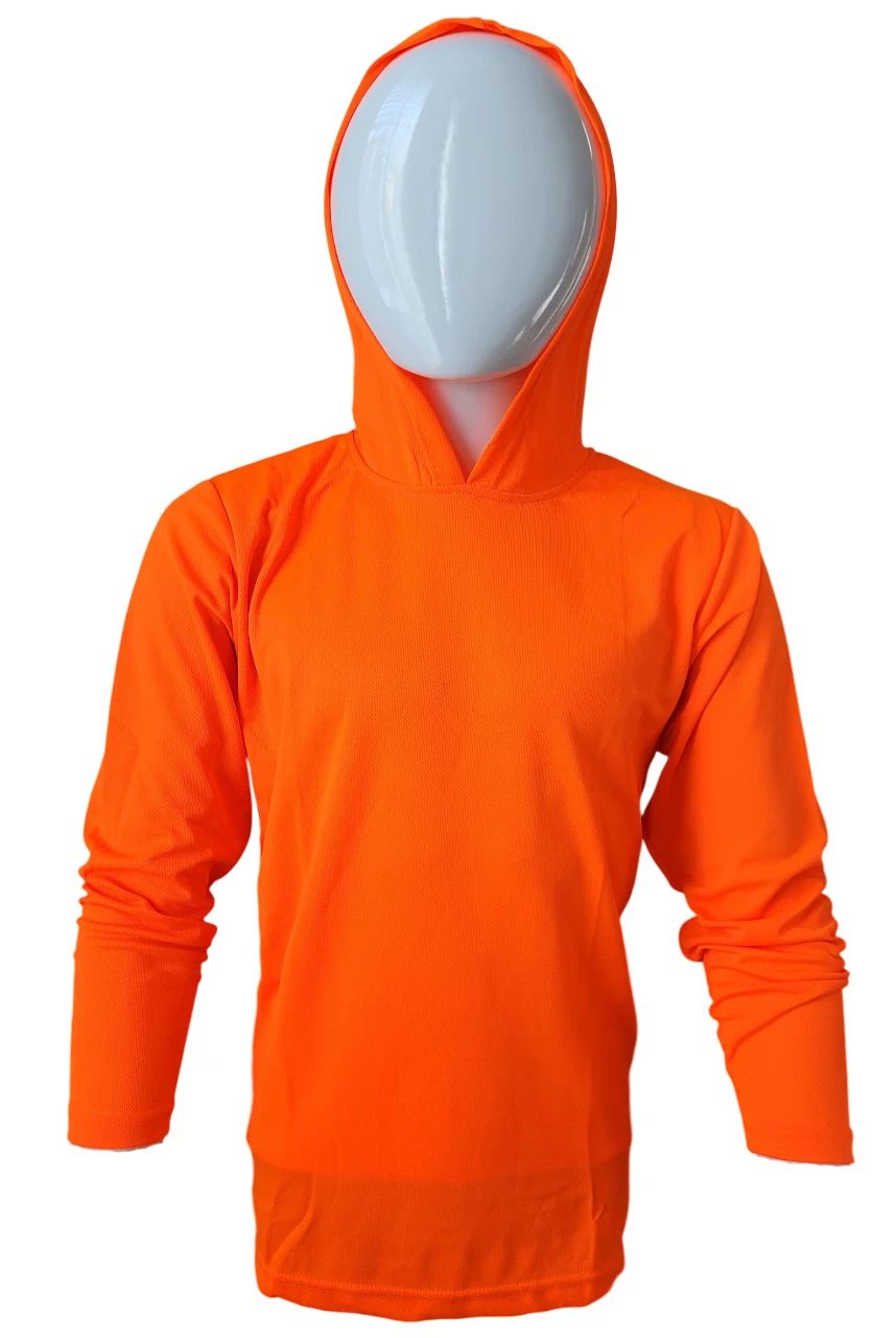 DRI-FIT Hoodie Long Sleeve T-Shirts, UPF 50+ Sun Protection Hooded SAFETY ORANGE Unisex T-shirt, Sweatshirt, Hoodie, Long Sleeve Tee - T-Shirt, Sweatshirt, Hoodie