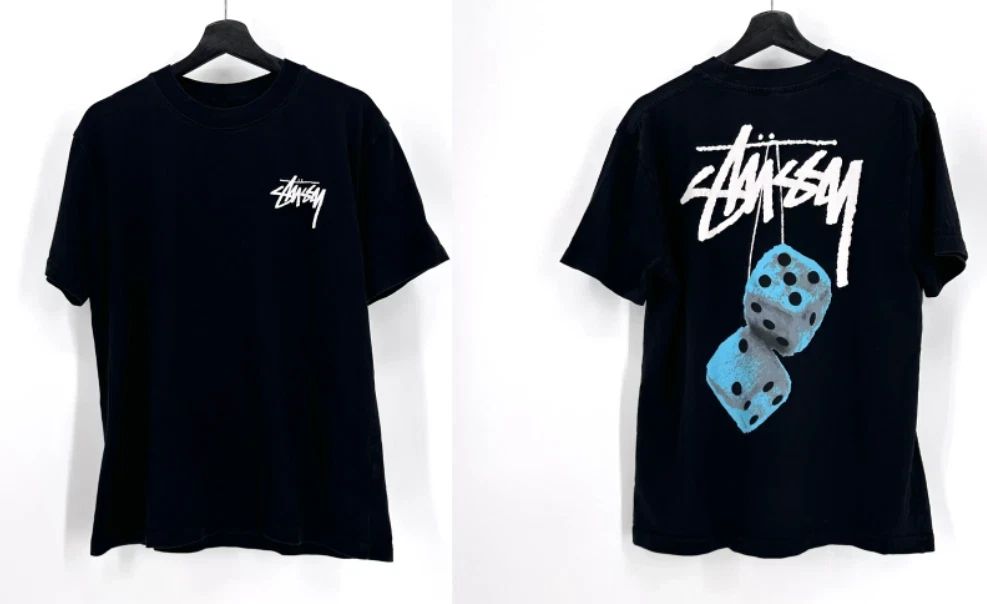Stussy Fuzzy Dice Black Tee Streetwear Graphic Mens T-Shirt S-5XL Unisex T-shirt, Sweatshirt, Hoodie, Long Sleeve Tee - T-Shirt, Sweatshirt, Hoodie