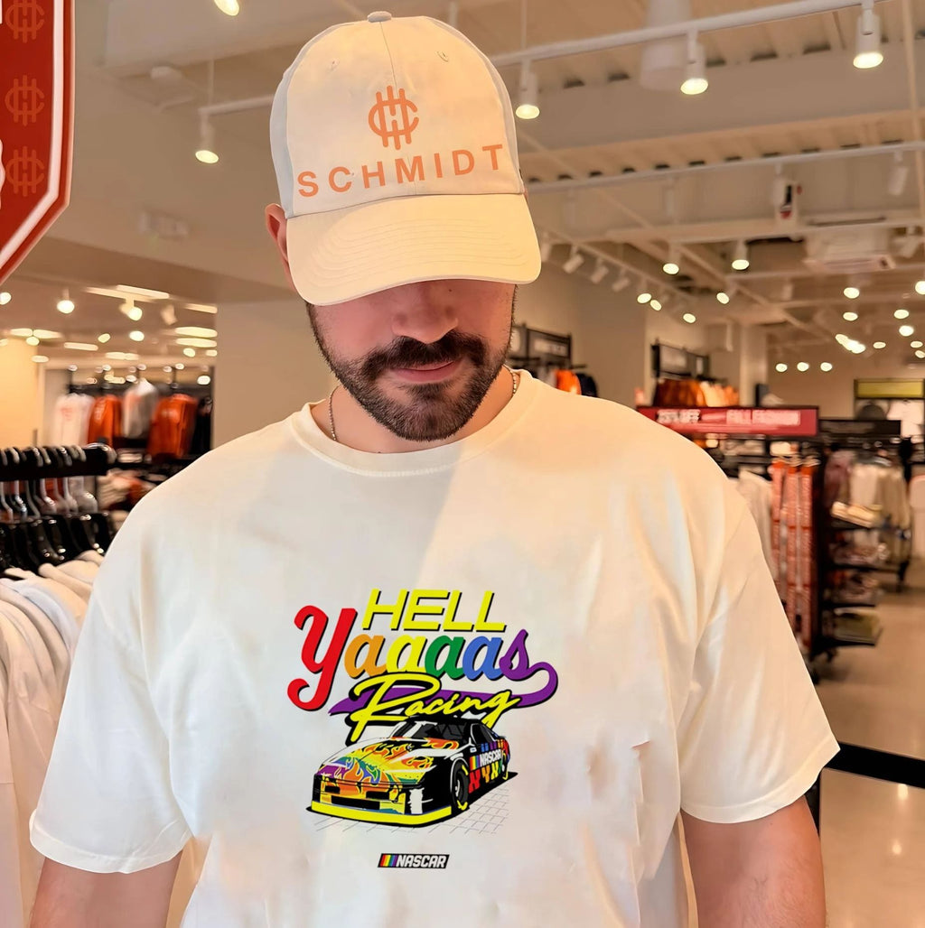 Yaaaas Racing Pride NASCAR graphic shirt Unisex T-shirt, Sweatshirt, Hoodie, Long Sleeve Tee - T-Shirt, Sweatshirt, Hoodie