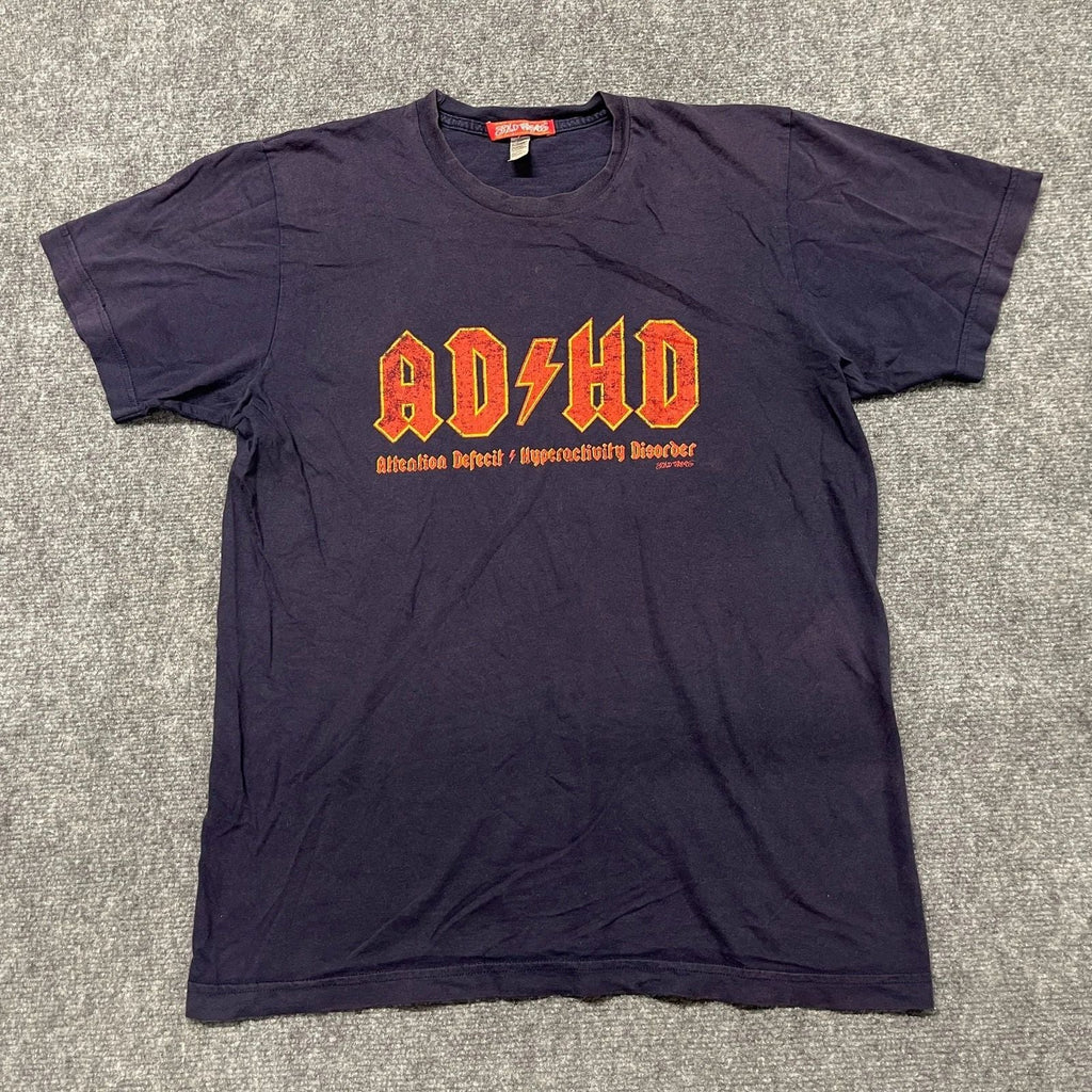 Social Threads Attention Deficit Hyperactivity Disorder T Shirt Mens M Navy Blue Unisex T-shirt, Sweatshirt, Hoodie, Long Sleeve Tee - T-Shirt, Sweatshirt, Hoodie