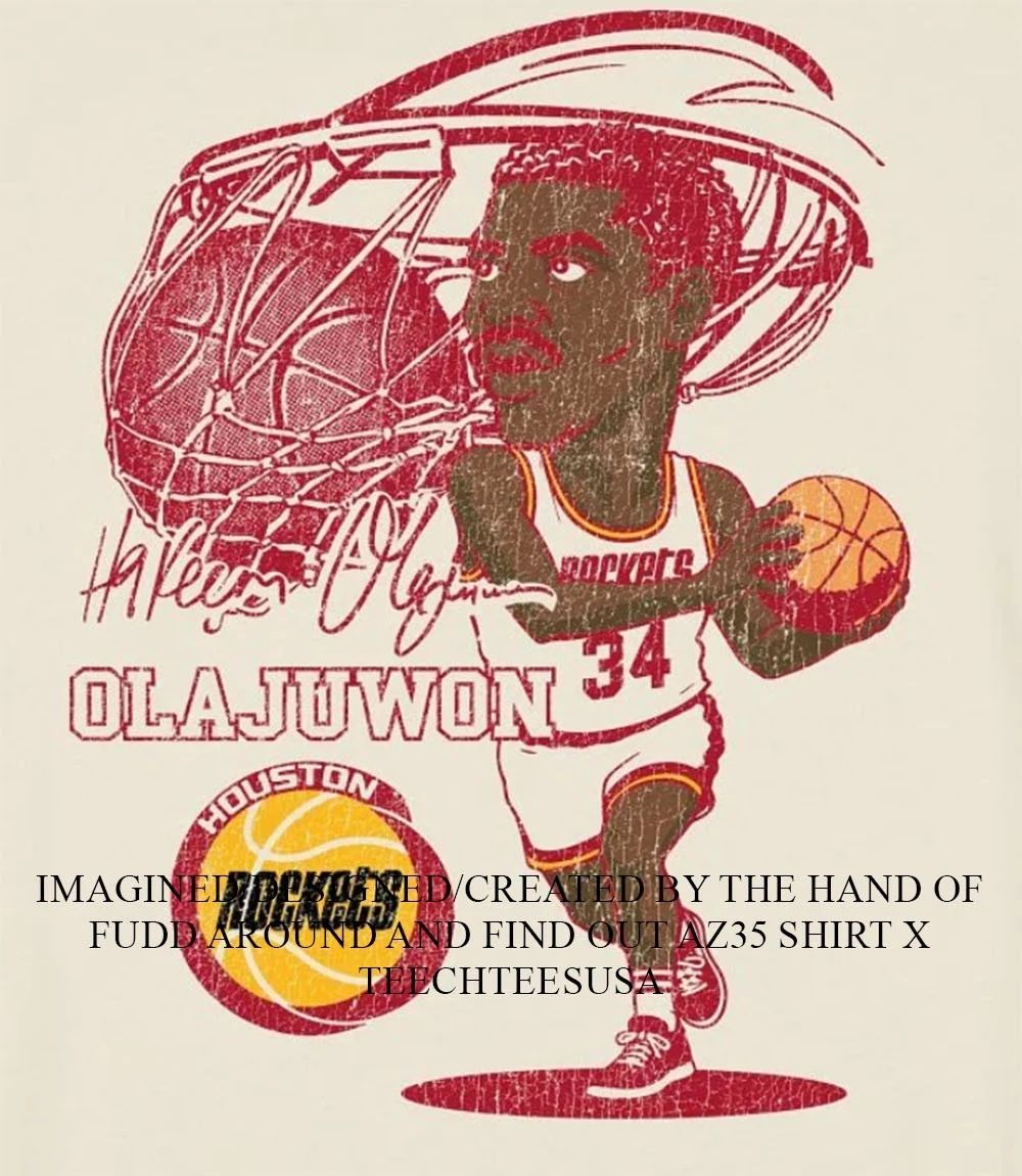 Houston Rockets Hakeem Olajuwon signature caricature shirt Unisex T-shirt, Sweatshirt, Hoodie, Long Sleeve Tee - T-Shirt, Sweatshirt, Hoodie