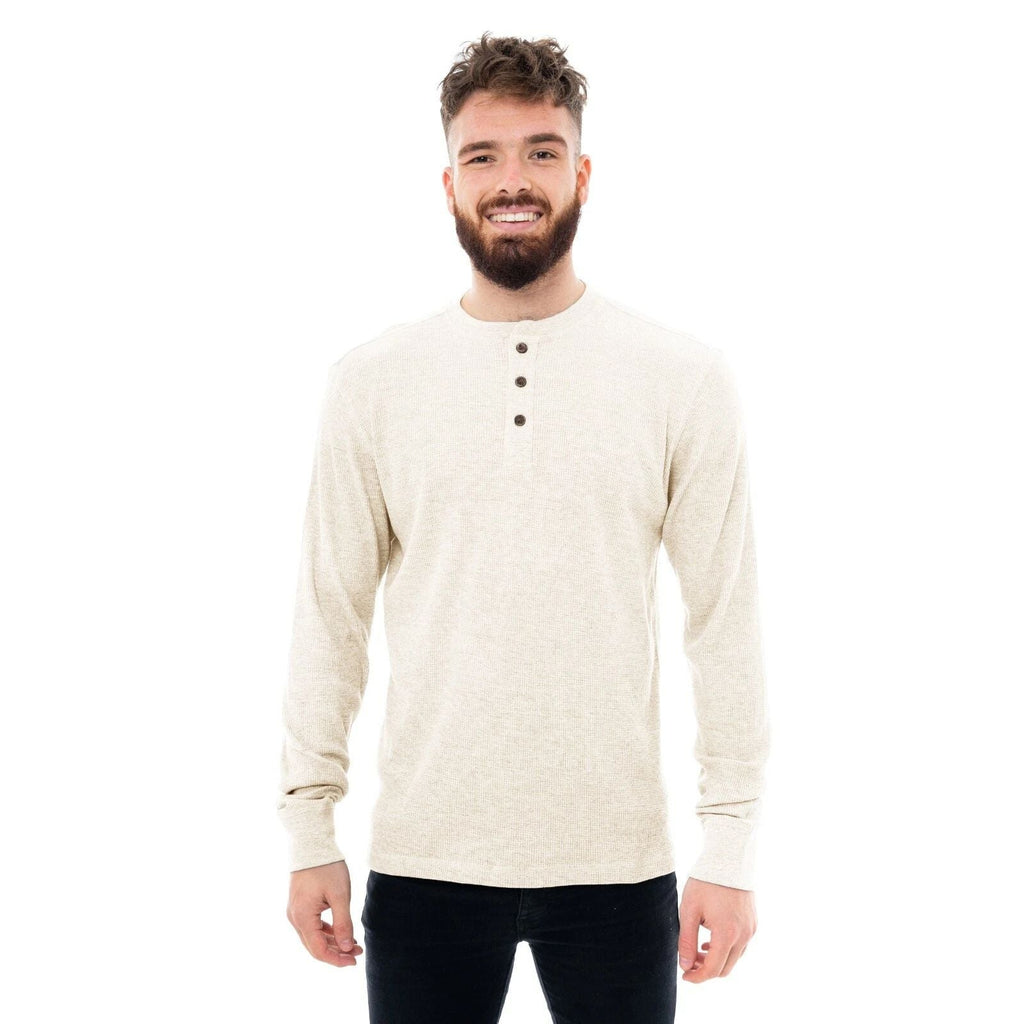 Mens Thermal Henley Jumper Top Grandad Neck Long Sleeve Waffle Knit T-Shirt New Unisex T-shirt, Sweatshirt, Hoodie, Long Sleeve Tee - T-Shirt, Sweatshirt, Hoodie