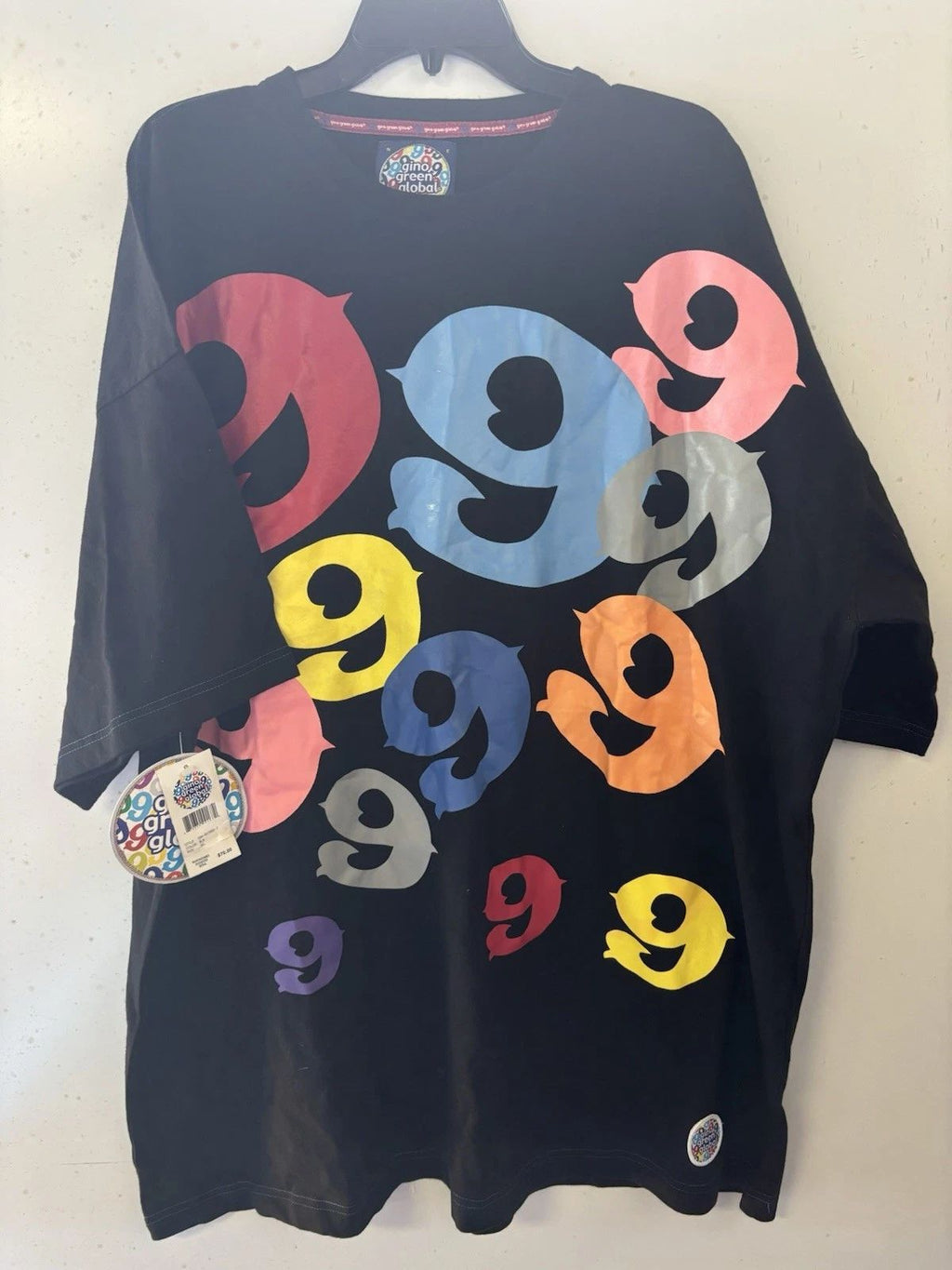 Gino Green Global Graphic Tee Black Size 4XL Short Sleeve Streetwear Shirt Unisex T-shirt, Sweatshirt, Hoodie, Long Sleeve Tee - T-Shirt, Sweatshirt, Hoodie