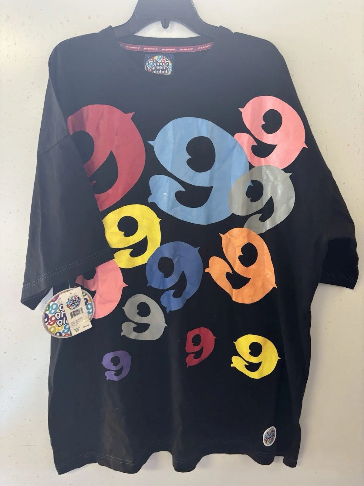 Gino Green Global Graphic Tee Black Size 4XL Short Sleeve Streetwear Shirt Unisex T-shirt, Sweatshirt, Hoodie, Long Sleeve Tee - T-Shirt, Sweatshirt, Hoodie
