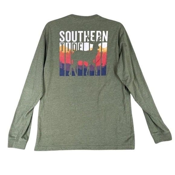Southern Tide Graphic Deer Shirt Men M Casual Outdoor Hunting Lifestyle Unisex T-shirt, Sweatshirt, Hoodie, Long Sleeve Tee - T-Shirt, Sweatshirt, Hoodie
