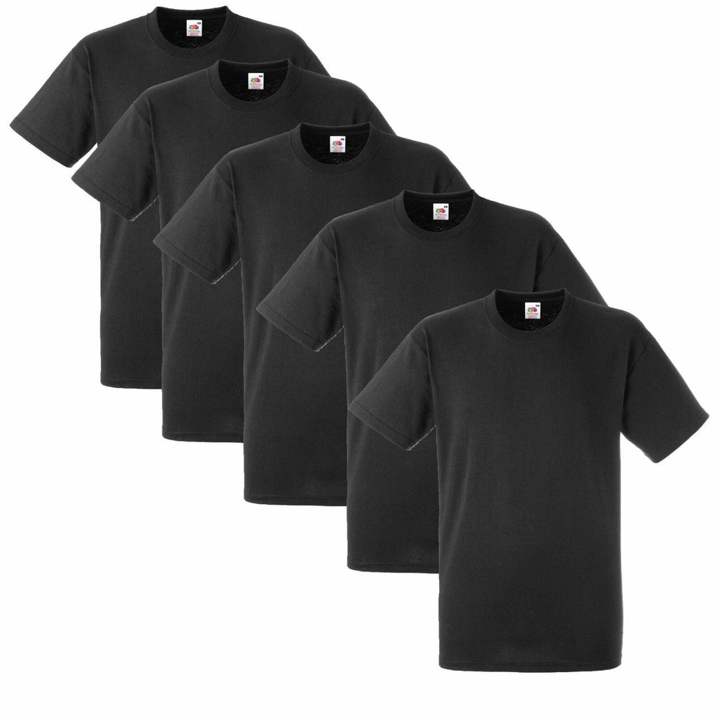 1 5 10 PACK Black Fruit of the Loom Heavy Cotton crew neck t shirt-mens tops Lot Unisex T-shirt, Sweatshirt, Hoodie, Long Sleeve Tee - T-Shirt, Sweatshirt, Hoodie
