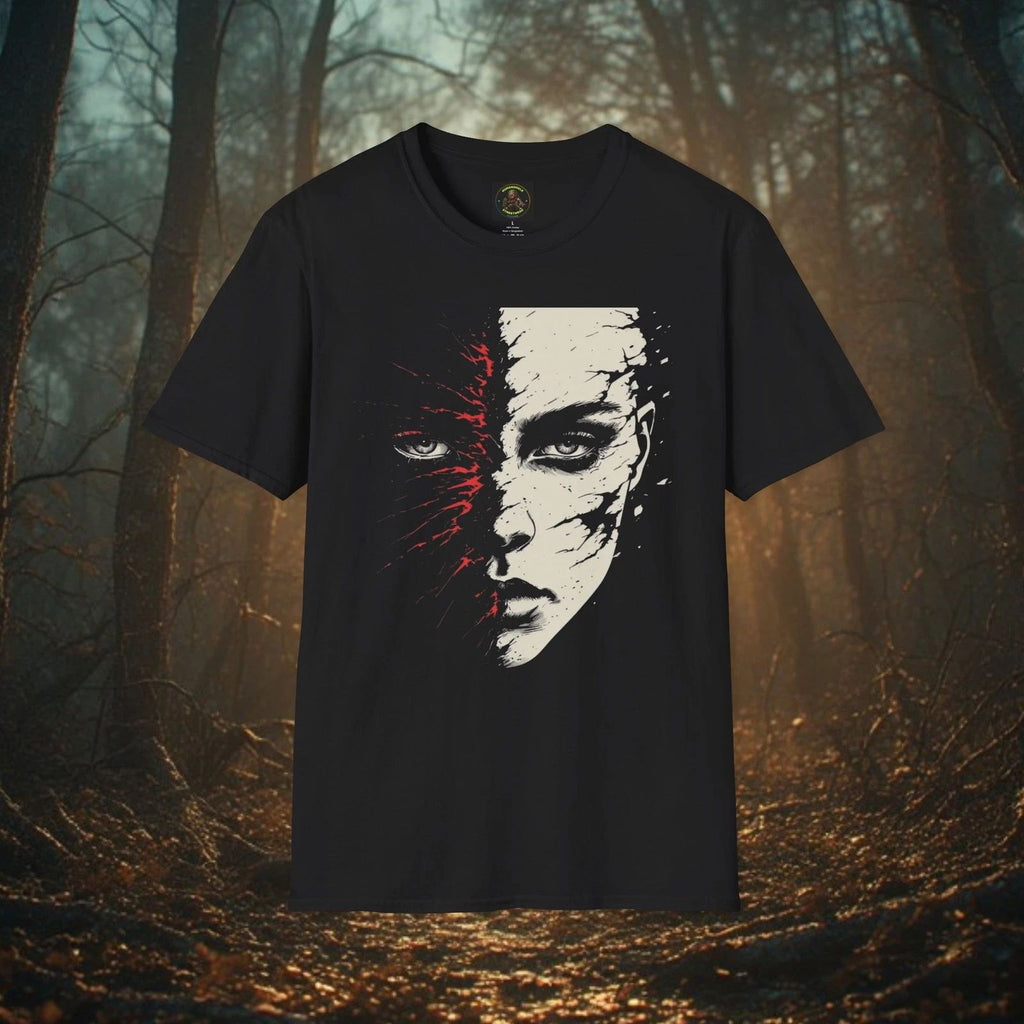 Split Face Portrait T-Shirt | Half  Woman Unisex T-shirt, Sweatshirt, Hoodie, Long Sleeve Tee - T-Shirt, Sweatshirt, Hoodie