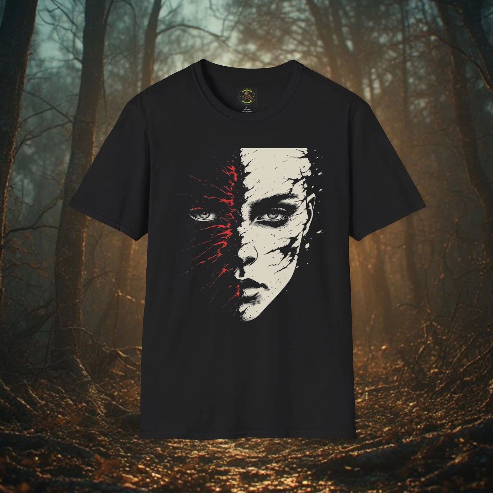 Split Face Portrait T-Shirt | Half  Woman Unisex T-shirt, Sweatshirt, Hoodie, Long Sleeve Tee - T-Shirt, Sweatshirt, Hoodie