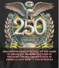 Green Bay Packers 250 years of Freedom 1776-2026 United States of America logo shirt Unisex T-shirt, Sweatshirt, Hoodie, Long Sleeve Tee - T-Shirt, Sweatshirt, Hoodie