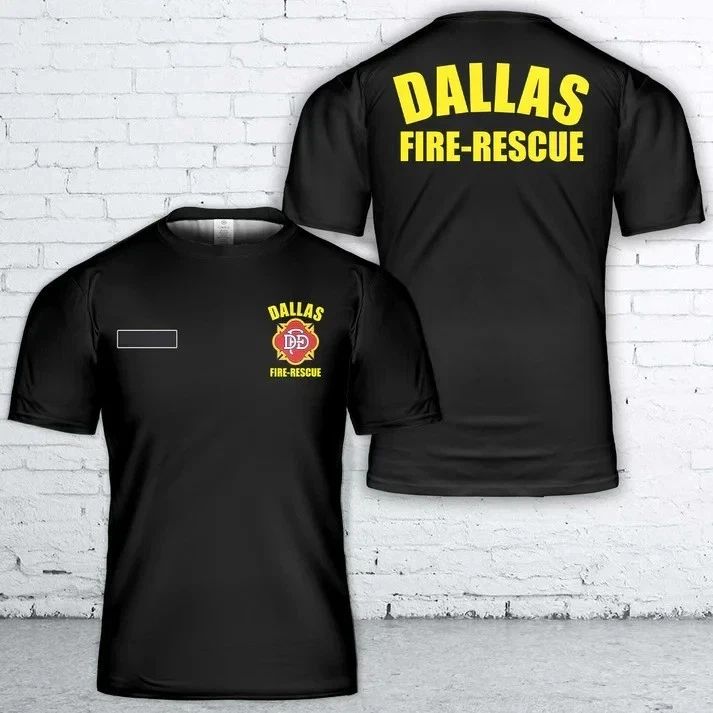 Custom Name Dallas, Texas, Dallas Fire-Rescue Department T-Shirt 3D Unisex T-shirt, Sweatshirt, Hoodie, Long Sleeve Tee - T-Shirt, Sweatshirt, Hoodie