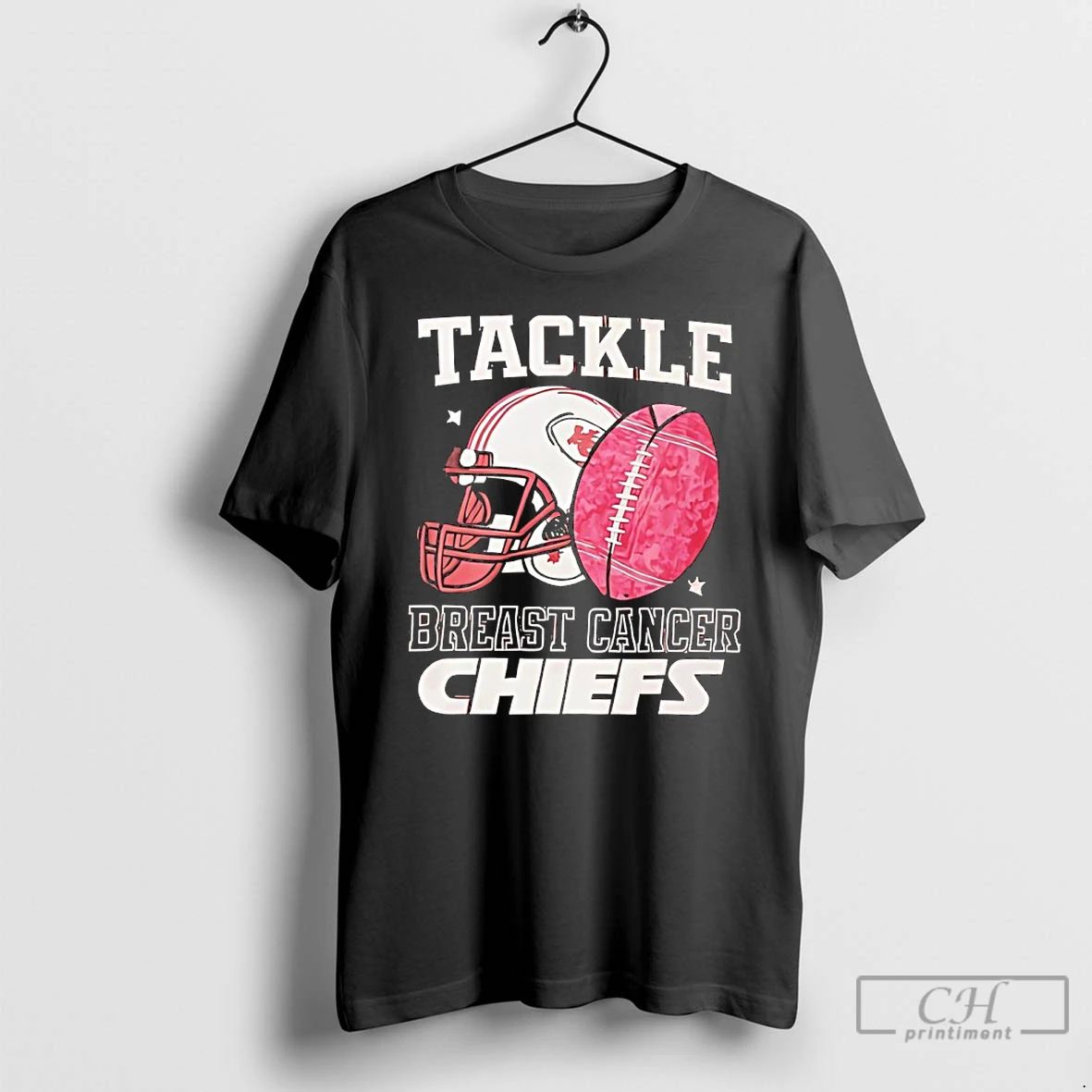 Classic Kansas City Chiefs Tackle Breast Cancer Chiefs Helmet T Shirts Unisex T-shirt, Sweatshirt, Hoodie, Long Sleeve Tee - T-Shirt, Sweatshirt, Hoodie