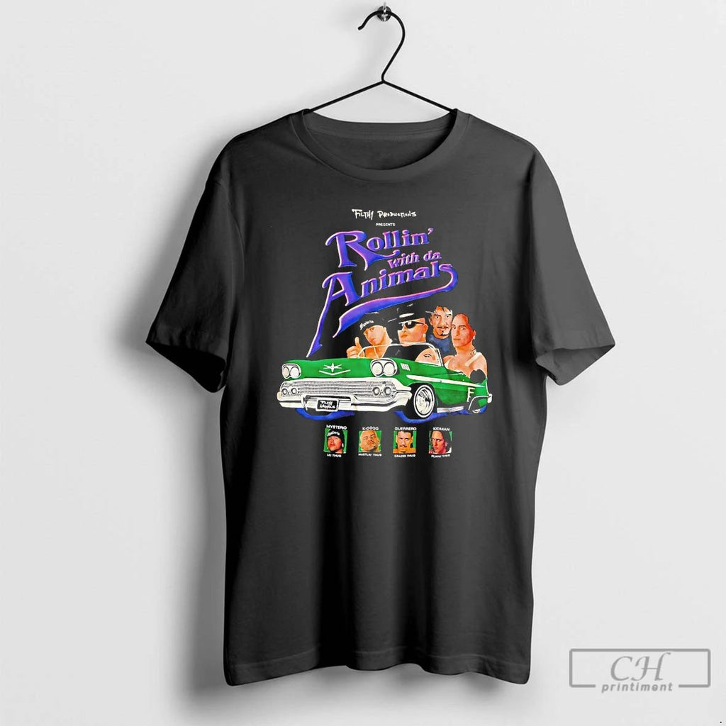 Classic Filthy Productions Presents Rollin With Da Animals T Shirts Unisex T-shirt, Sweatshirt, Hoodie, Long Sleeve Tee - T-Shirt, Sweatshirt, Hoodie
