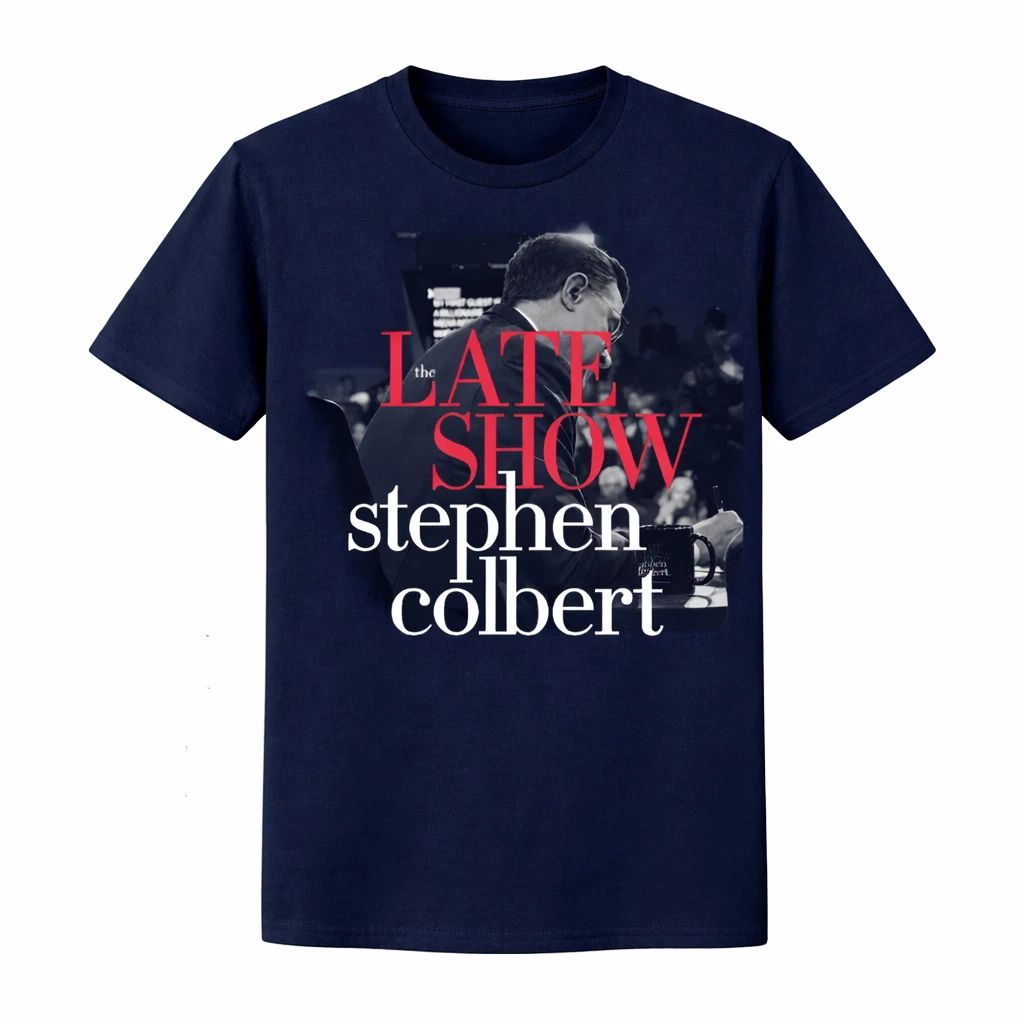 HOT ITEM! The Late Show with Stephen Colbert Shirt Black Graphic TV Host Vintage Unisex T-shirt, Sweatshirt, Hoodie, Long Sleeve Tee - T-Shirt, Sweatshirt, Hoodie