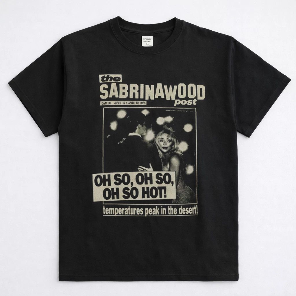 Sabrinawood 2026 Live Indio CA Poster Style Graphic T-Shirt Unisex T-shirt, Sweatshirt, Hoodie, Long Sleeve Tee - T-Shirt, Sweatshirt, Hoodie