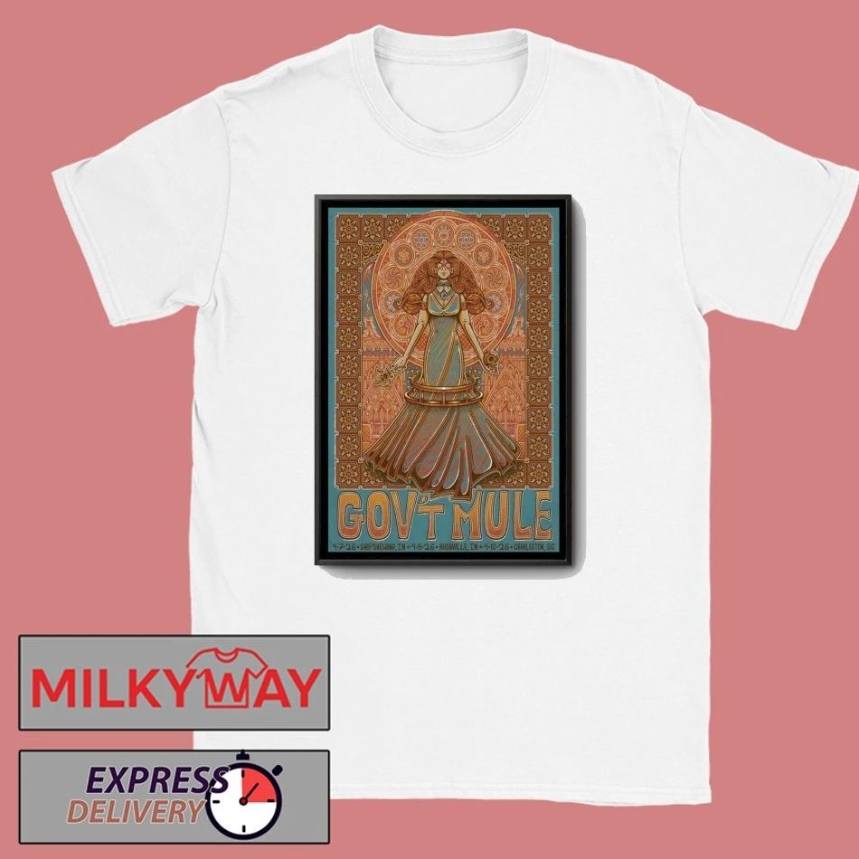 Govt Mule In Charleston SC On Apr 10 2026 Poster shirt Unisex T-shirt, Sweatshirt, Hoodie, Long Sleeve Tee - T-Shirt, Sweatshirt, Hoodie