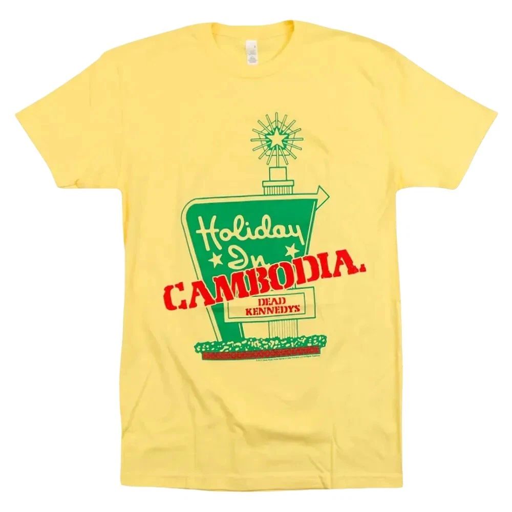 Dead Kennedys T-shirt - Holiday In Cambodia Yellow Hotel Tee  -Official Unisex T-shirt, Sweatshirt, Hoodie, Long Sleeve Tee - T-Shirt, Sweatshirt, Hoodie