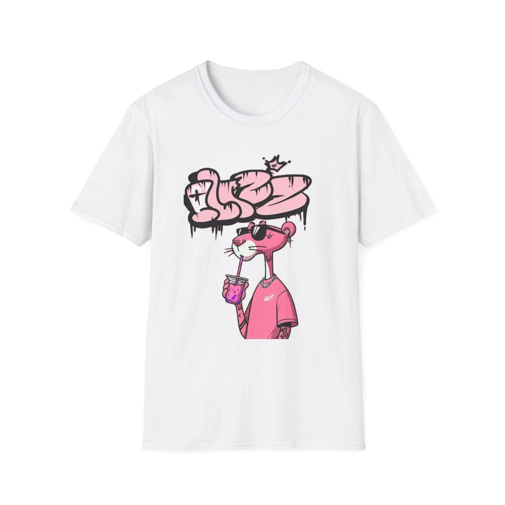 Pink Panther Graffiti T-Shirt | Cartoon Character, Bubble Tea Art Unisex T-shirt, Sweatshirt, Hoodie, Long Sleeve Tee - T-Shirt, Sweatshirt, Hoodie
