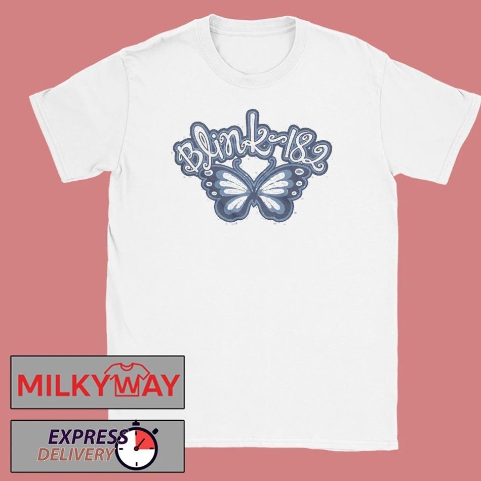 Blink 182 Butterfly Limited To 25 Baby Blue T-Shirt Unisex T-shirt, Sweatshirt, Hoodie, Long Sleeve Tee - T-Shirt, Sweatshirt, Hoodie