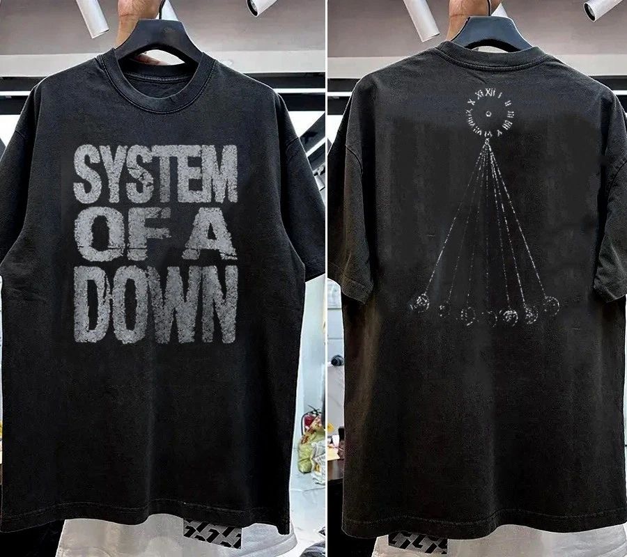 System Of A Down Tour Mezmerize 90s Basic Black Classic T shirt vtg Unisex T-shirt, Sweatshirt, Hoodie, Long Sleeve Tee - T-Shirt, Sweatshirt, Hoodie