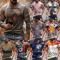 Mens 3D Graphic Print Short Sleeve T-Shirt Fitness Sports Gym Tee Pullover T AU Unisex T-shirt, Sweatshirt, Hoodie, Long Sleeve Tee - T-Shirt, Sweatshirt, Hoodie