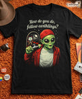 Fellow Earthlings T-Shirt Funny Alien Meme Sci Fi Tee Skateboarding UFO XS-5X Unisex T-shirt, Sweatshirt, Hoodie, Long Sleeve Tee - T-Shirt, Sweatshirt, Hoodie