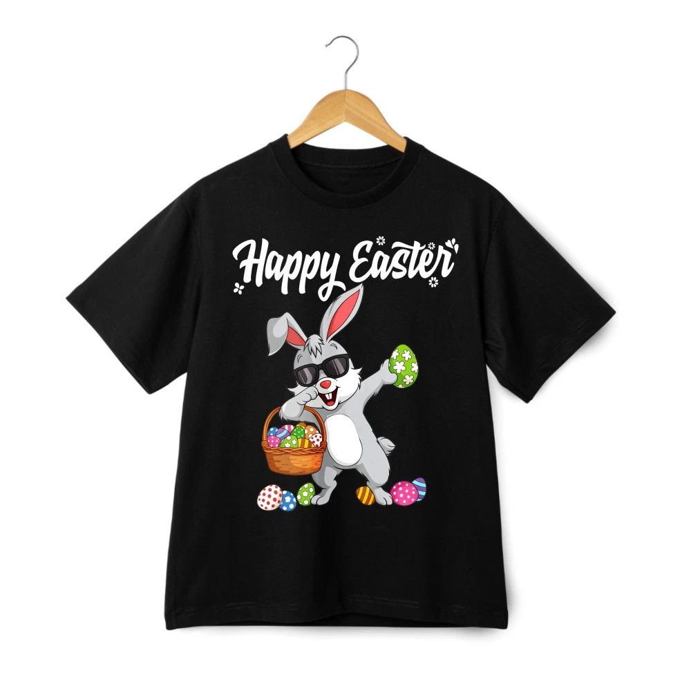 Cotton T-Shirt Street Style Dabbing Easter Bunny Sunglasses Casual Tee Unisex Unisex T-shirt, Sweatshirt, Hoodie, Long Sleeve Tee - T-Shirt, Sweatshirt, Hoodie