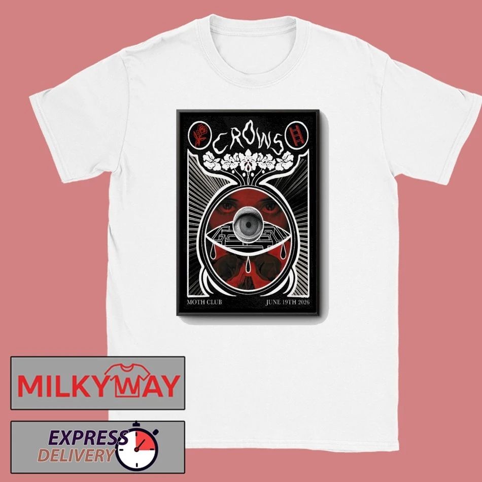 CROWS London UK On Jun 19 2026 Tour Poster shirt Unisex T-shirt, Sweatshirt, Hoodie, Long Sleeve Tee - T-Shirt, Sweatshirt, Hoodie