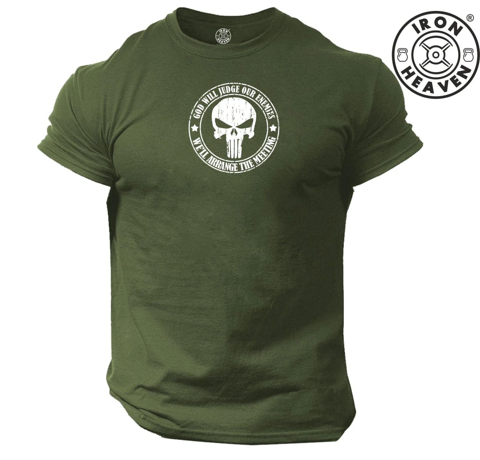 God Judge Enemies T Shirt Gym Clothing Bodybuilding Training Workout Skull Top Unisex T-shirt, Sweatshirt, Hoodie, Long Sleeve Tee - T-Shirt, Sweatshirt, Hoodie