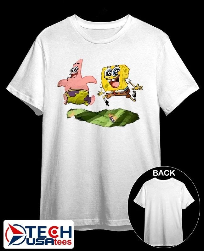 Sponge SquarePants and Patrick Star running funny graphic shirt Unisex T-shirt, Sweatshirt, Hoodie, Long Sleeve Tee - T-Shirt, Sweatshirt, Hoodie
