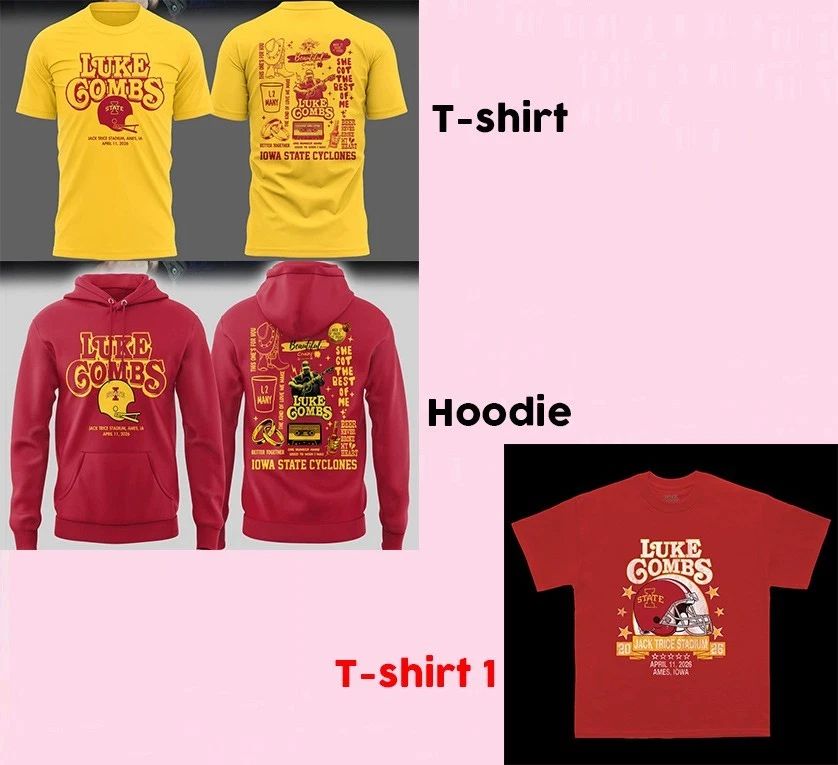 Iowa State Cyclones Luke Combs 2026 Tour Jack Trice Stadium Hoodi,e T-Shirt Unisex T-shirt, Sweatshirt, Hoodie, Long Sleeve Tee - T-Shirt, Sweatshirt, Hoodie