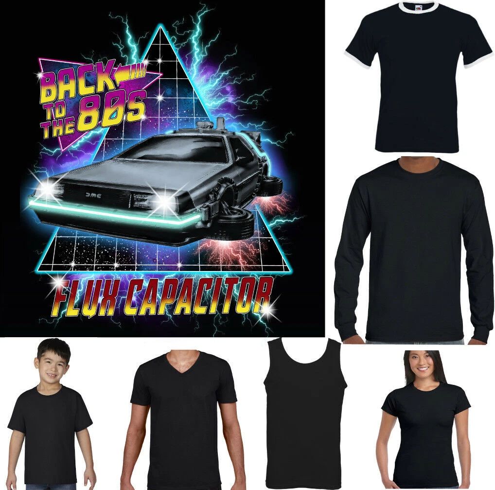 Back to the Future T-Shirt Mens Flux Capacitor Funny Retro 80's Movie DMC Car Unisex T-shirt, Sweatshirt, Hoodie, Long Sleeve Tee - T-Shirt, Sweatshirt, Hoodie