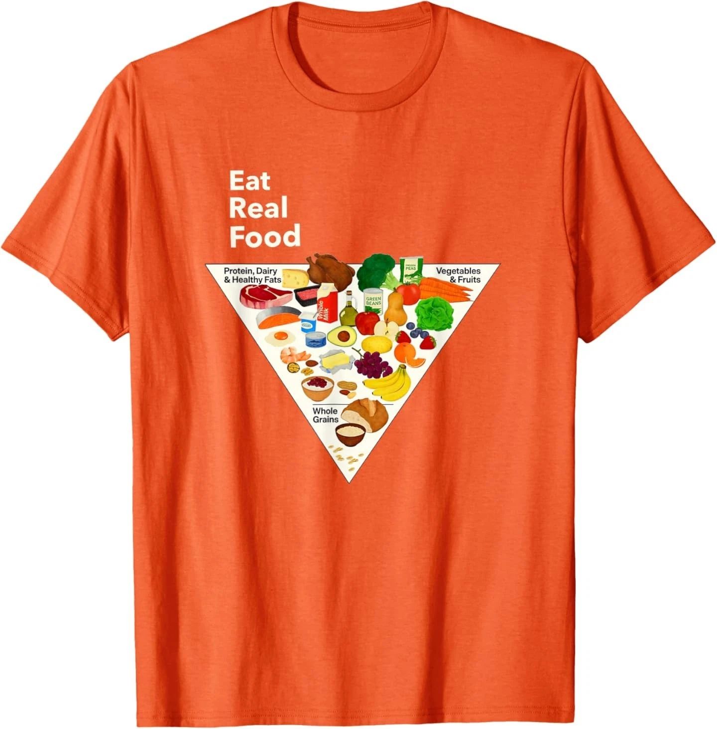 Eat Real Food New Food Pyramid 2026 T-Shirt Unisex T-shirt, Sweatshirt, Hoodie, Long Sleeve Tee - T-Shirt, Sweatshirt, Hoodie