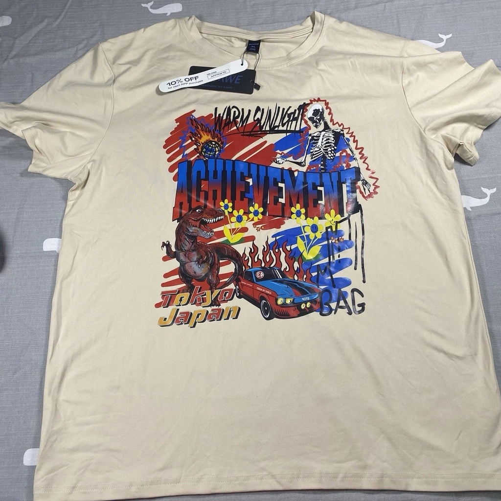 ROMWE Street Life Men's Round Neck Short Sleeve Print Graphic Shirt Size XL Unisex T-shirt, Sweatshirt, Hoodie, Long Sleeve Tee - T-Shirt, Sweatshirt, Hoodie