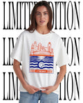 FC Cincinnati Stadium with River and Flag shirt Unisex T-shirt, Sweatshirt, Hoodie, Long Sleeve Tee - T-Shirt, Sweatshirt, Hoodie