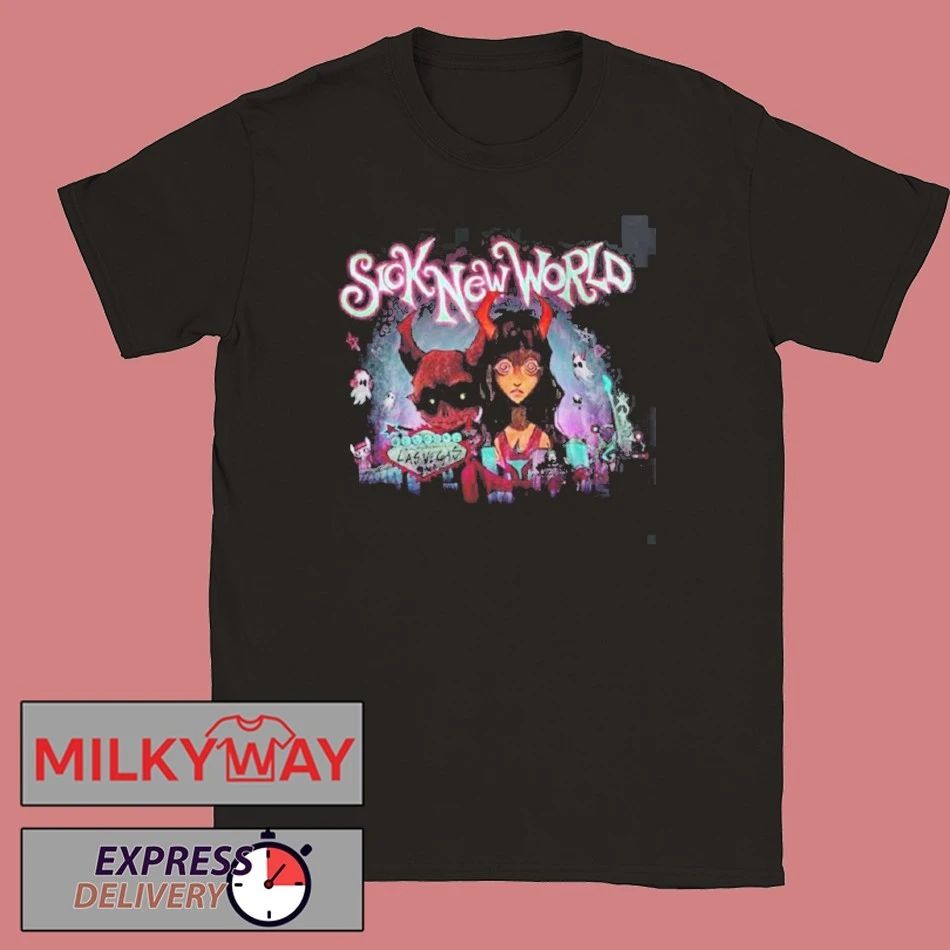 Sick New World Las Vegas 2026 Festival Merch Tee At Las Vegas Festival Grounds On April 25 2026 Red Devil Two Sided T-Shirt - T-Shirt, Sweatshirt, Hoodie