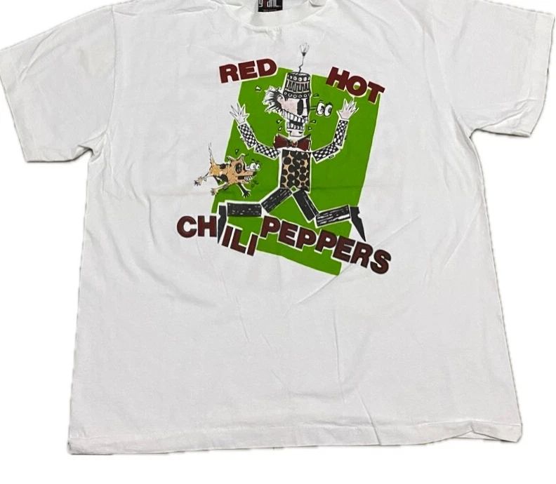 Vintage RED HOT CHILI PEPPERS XL Tour Concert Giant Single STT-shirT Unisex T-shirt, Sweatshirt, Hoodie, Long Sleeve Tee - T-Shirt, Sweatshirt, Hoodie