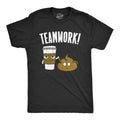 Mens Teamwork T Shirt Funny Sarcastic Poop and Coffee Partners Joke Novelty Tee Unisex T-shirt, Sweatshirt, Hoodie, Long Sleeve Tee - T-Shirt, Sweatshirt, Hoodie