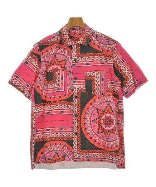 Sacai Men's Casual Shirt Pink Orange Black Allover Pattern Used Unisex T-shirt, Sweatshirt, Hoodie, Long Sleeve Tee - T-Shirt, Sweatshirt, Hoodie