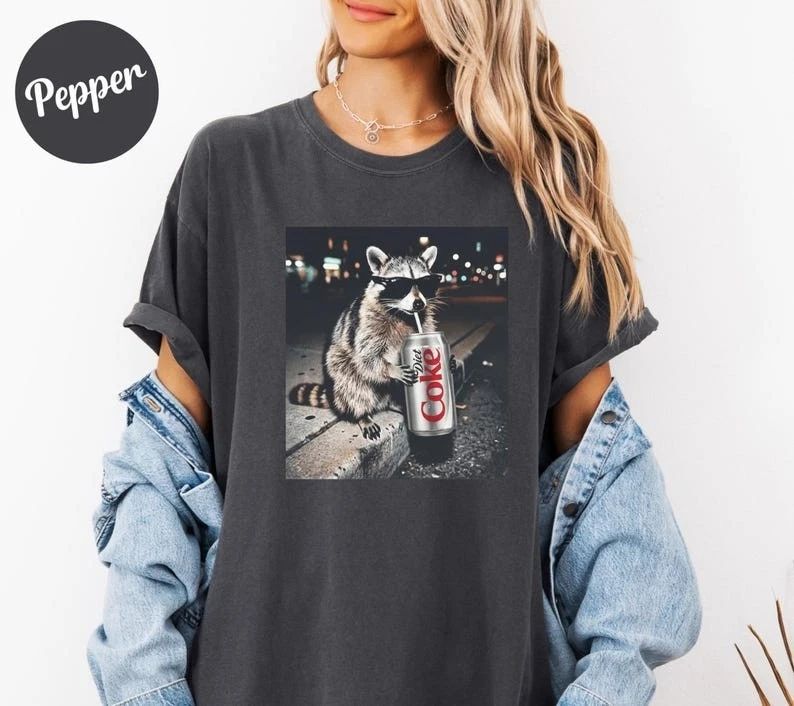 Raccoons Diet Coke Meme Shirt Gen Z Dank Funny Trash Panda Graphic Tee Unisex T-shirt, Sweatshirt, Hoodie, Long Sleeve Tee - T-Shirt, Sweatshirt, Hoodie