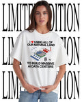 I using all of our natural land to build massive AI data centers shirt Unisex T-shirt, Sweatshirt, Hoodie, Long Sleeve Tee - T-Shirt, Sweatshirt, Hoodie