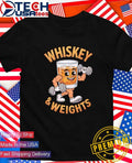 Whiskey and Weights Beer Gym shirt Unisex T-shirt, Sweatshirt, Hoodie, Long Sleeve Tee - T-Shirt, Sweatshirt, Hoodie