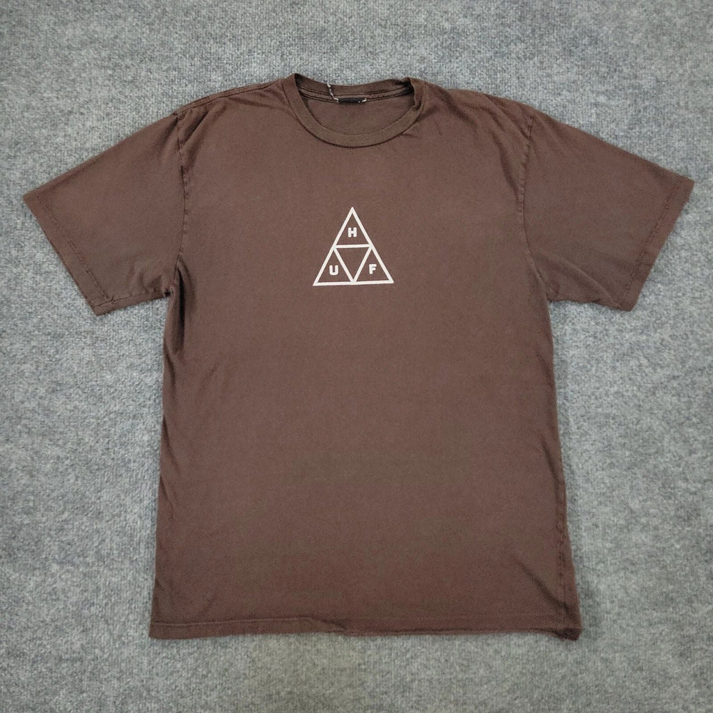 HUF Shirt Men's Medium Brown Graphic Tee Short Sleeve Spell Out Pullover Adult M Unisex T-shirt, Sweatshirt, Hoodie, Long Sleeve Tee - T-Shirt, Sweatshirt, Hoodie