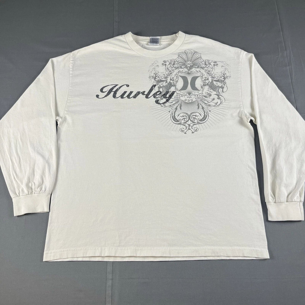 Vintage Hurley Surf Y2K Cali White Large Long Sleeve VTG T-Shirt XL Unisex T-shirt, Sweatshirt, Hoodie, Long Sleeve Tee - T-Shirt, Sweatshirt, Hoodie