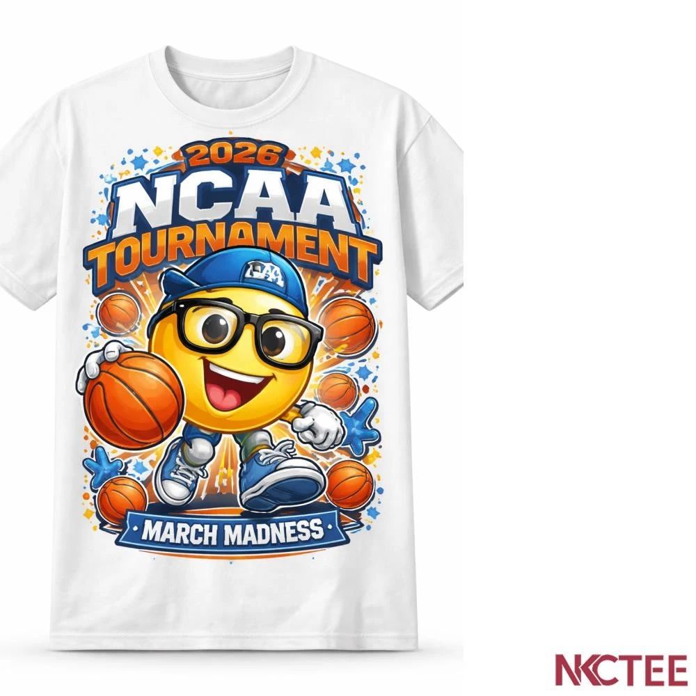 NKCtees 2026 NCAA Tournament basketball Nerd Emoji shirt Unisex T-shirt, Sweatshirt, Hoodie, Long Sleeve Tee - T-Shirt, Sweatshirt, Hoodie